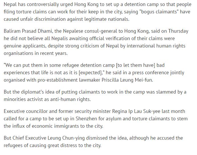 SCMP 7th April 2016 Put All Refugees In the Camp