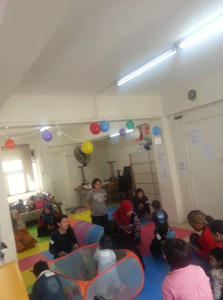 Babies, toddlers, and families coming together at Cultural Diversity Playgroup, every other Tuesday at Refugee Union